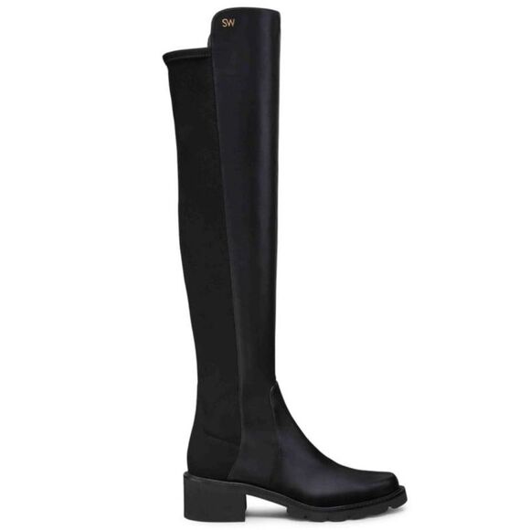 Stuart Weitzman 5050 Alina City Leather Over-The-Knee Boots size 7 - Picture 1 of 15